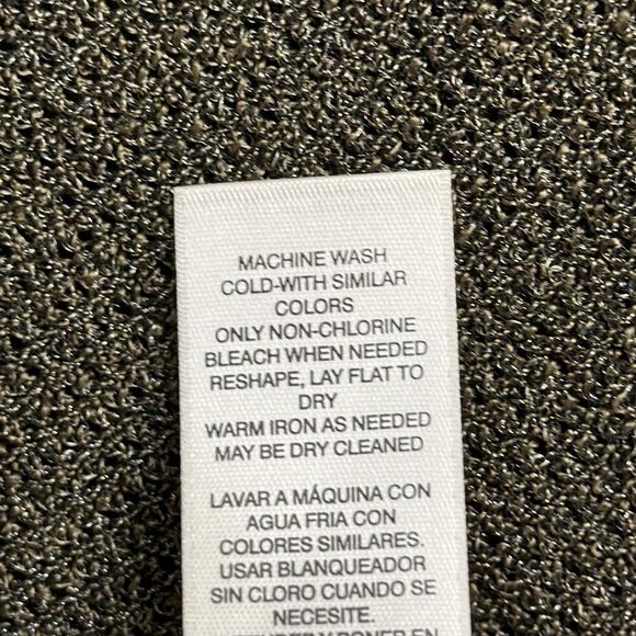 Chico's Cardigan Duster Size 2 Large Size 12 Mix Stitch Olive Green Lightweight - Picture 15 of 16